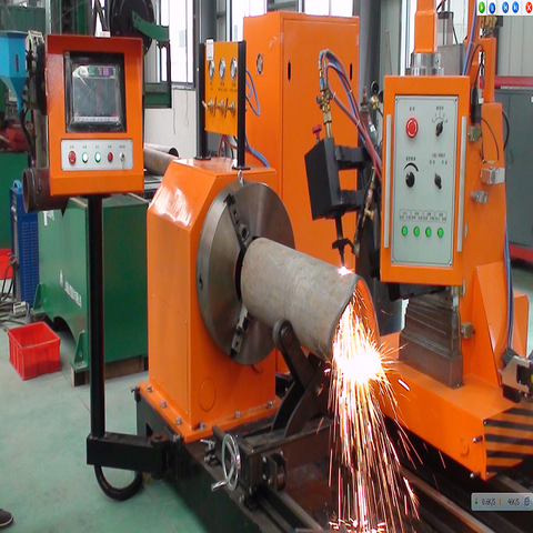 Roller-bed Type 5 Axis Flame And Plasma Pipe Cutting And Beveling Machine for Stainless Steel Gas Plant