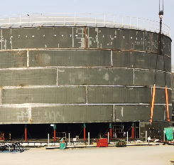 Application of Hydraulic Jacking Inversion Method in Large Tank Construction