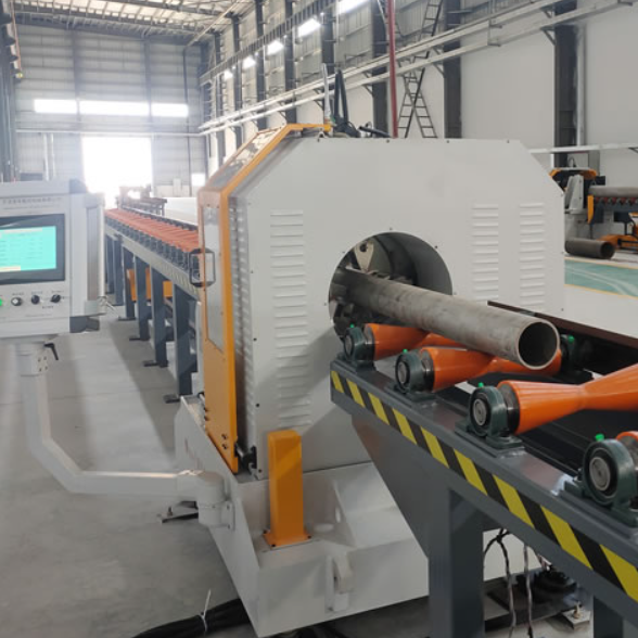 CNC Control Pipe Cutting and Beveling Machine with Automatic Feeding Function for Pipe Spool Fabrication Line