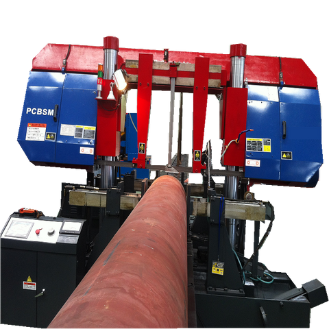 Automatic circular pipe band SAW cutting machine for stainless steel gas plant