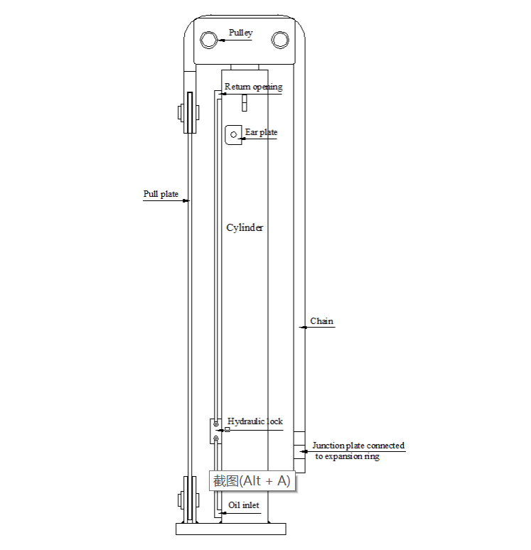 Simple tank hydraulic jack