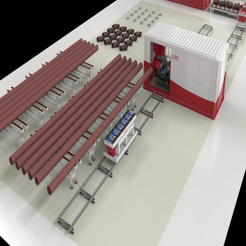 whole movable type pipe spool fabrication solution for stainless steel gas plant